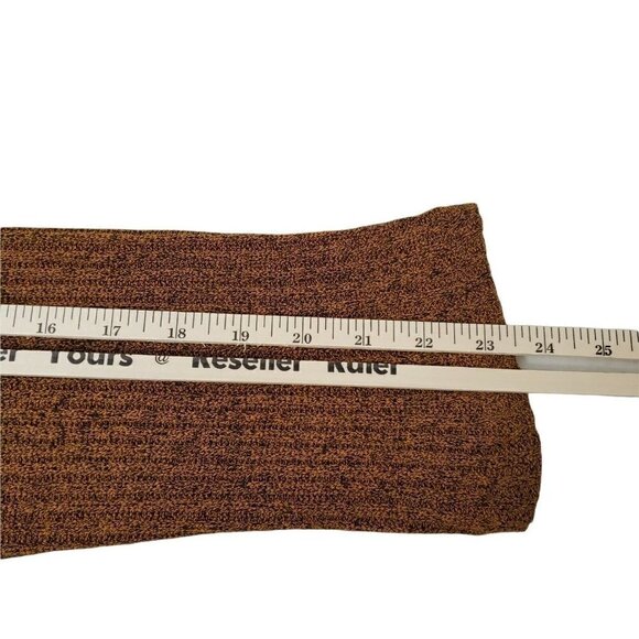 Zara Sweater Medium Womens Brown Ribbed Button Front Long Sleeve Knit Pullover - Picture 10 of 10